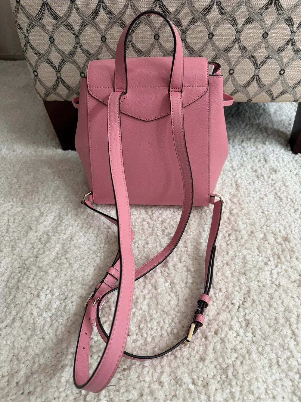 kate spade Pink Saffiano Leather Mini Backpack